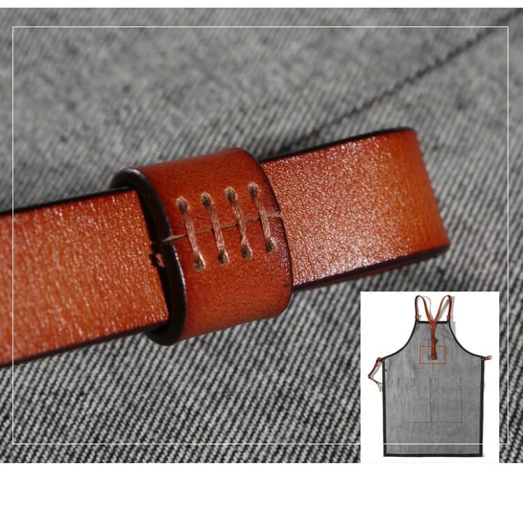 Denim hairstylist apron coffee maker milk tea barber shop flower art manicure restaurant work apron - Image 5