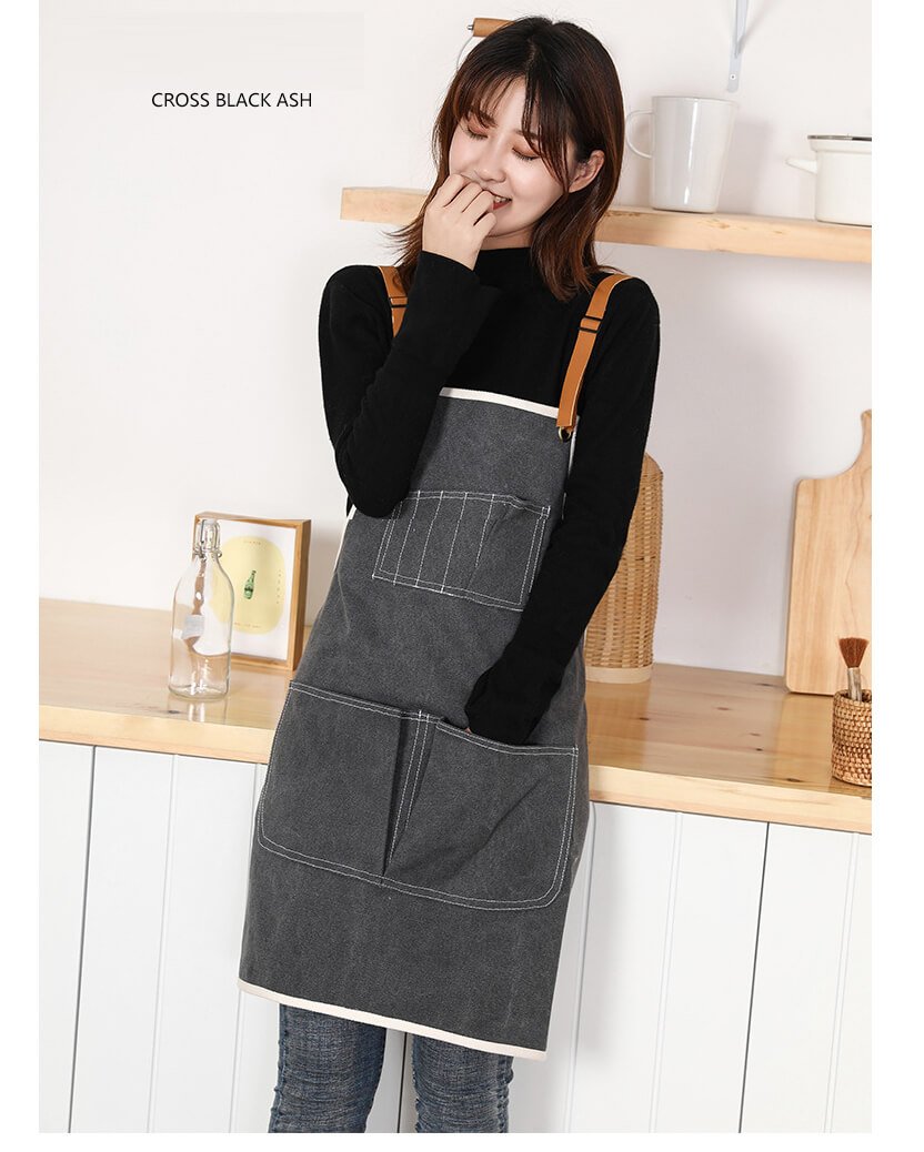 Fashion adult denim apron catering baking hairdresser barber shop men's and women's work clothes