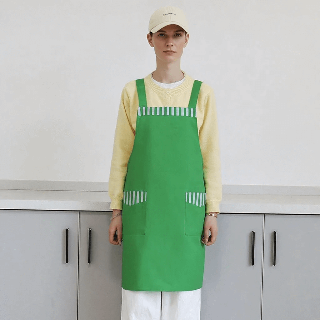 Kitchen apron catering baking men's and women's aprons cute home coveralls bib printing work clothes - Image 4