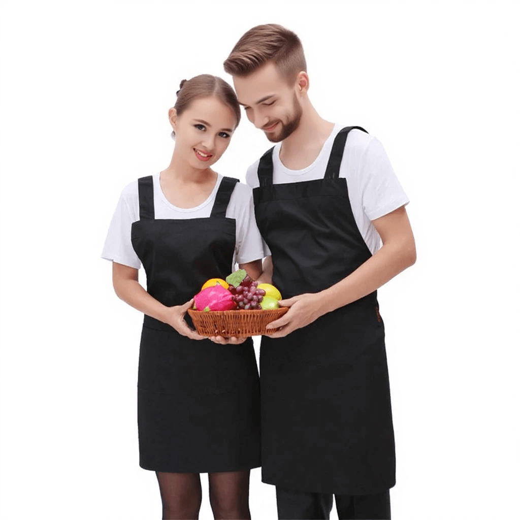 Korean version of pure color polyester-cotton apron chef milk tea coffee restaurant waiter work apron custom logo wholesale - Image 4