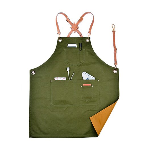 ‌Korean-Style Denim Work Apron