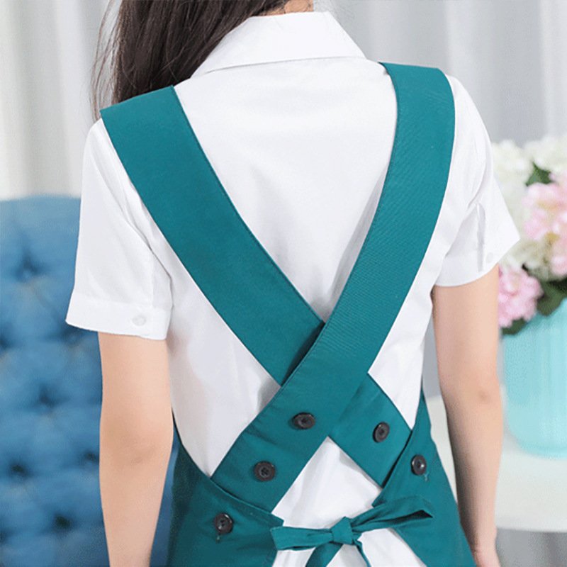 Korean simple canvas apron restaurant work clothes custom advertising beauty salon milk tea coffee shop waiter apron - Image 4