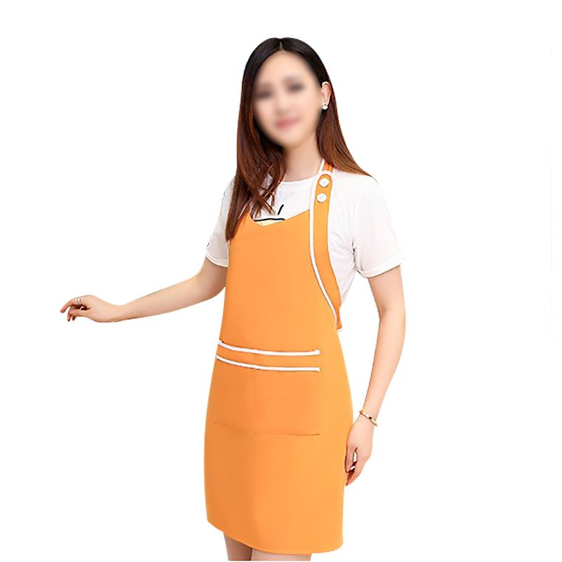 New Korean cute fashion apron beauty salon milk tea coffee shop waiter work apron custom logo - Image 7