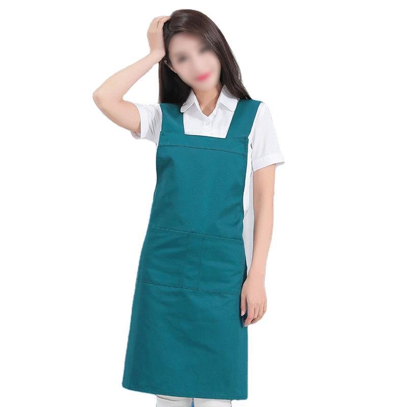 Korean simple canvas apron restaurant work clothes custom advertising beauty salon milk tea coffee shop waiter apron - Image 3