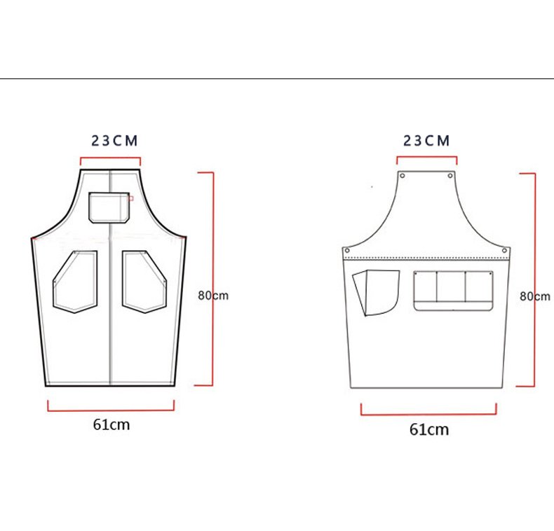 Denim apron custom logo printing milk tea shop barista barber florist men and women work clothes - Image 4