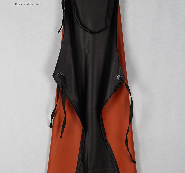 Solid color composite PVC apron kitchen chef industrial labor protection restaurant work clothes halter leather apron custom - Image 2