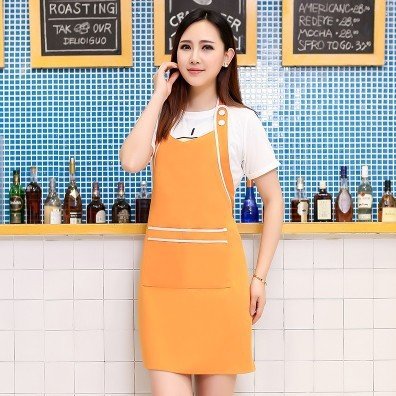 New Korean cute fashion apron beauty salon milk tea coffee shop waiter work apron custom logo - Image 10