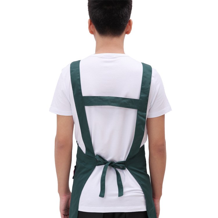 Korean version of pure color polyester-cotton apron chef milk tea coffee restaurant waiter work apron custom logo wholesale - Image 5