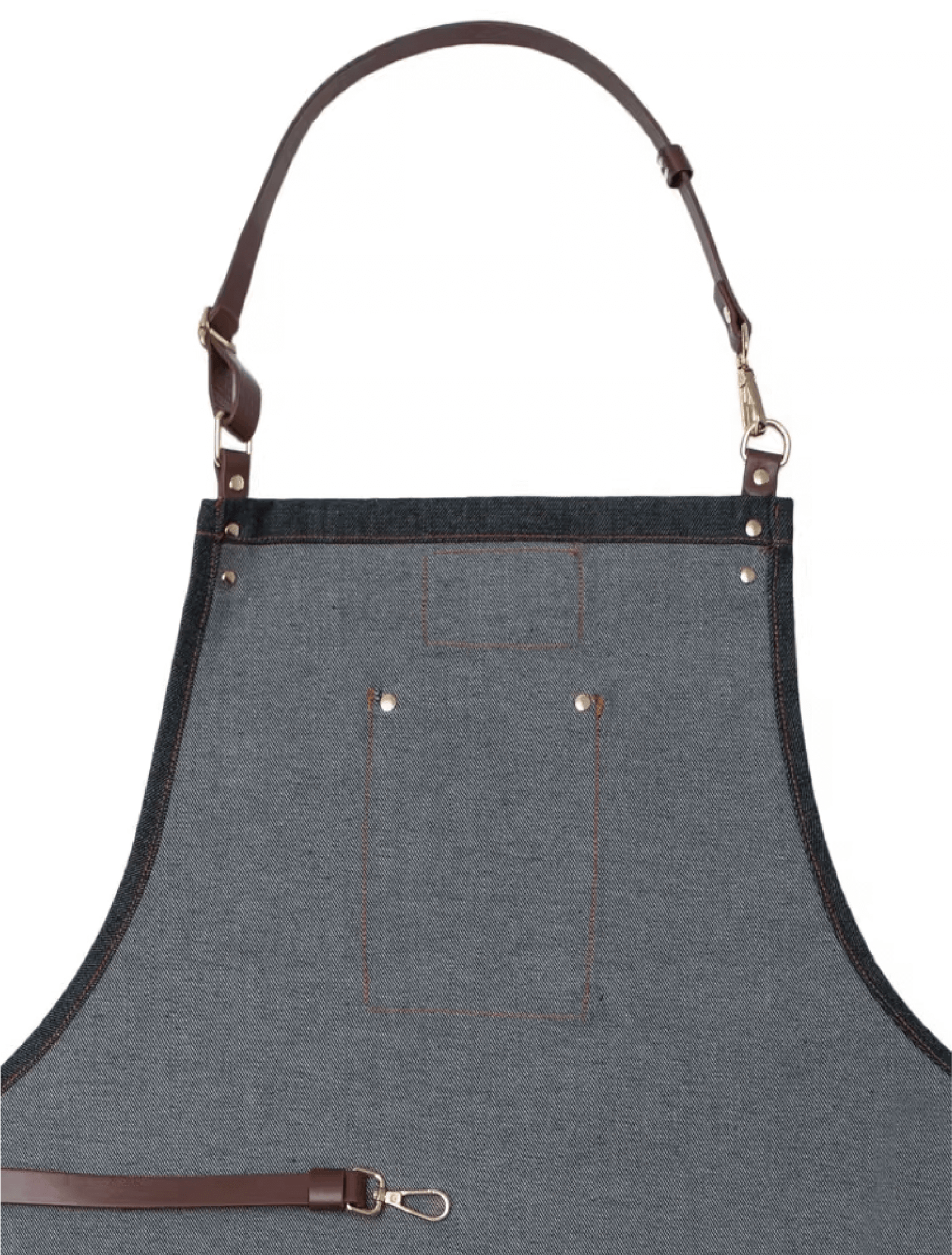 Halter denim apron with custom logo for restaurant coffee shop, tea shop, flower arrangement, barber, work clothes apron wholesale - Image 4