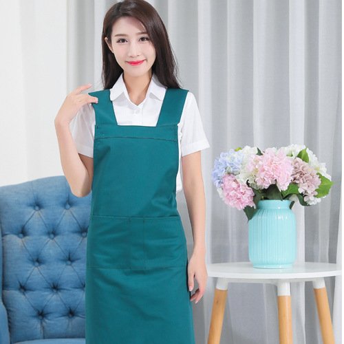 Korean simple canvas apron restaurant work clothes custom advertising beauty salon milk tea coffee shop waiter apron - Image 6