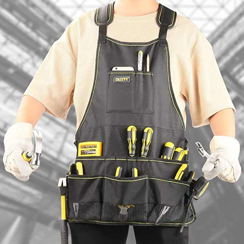 Multifunctional pocket tool apron barbecue outdoor BBQ mechanic woodworking gardening apron wholesale custom logo - Image 15