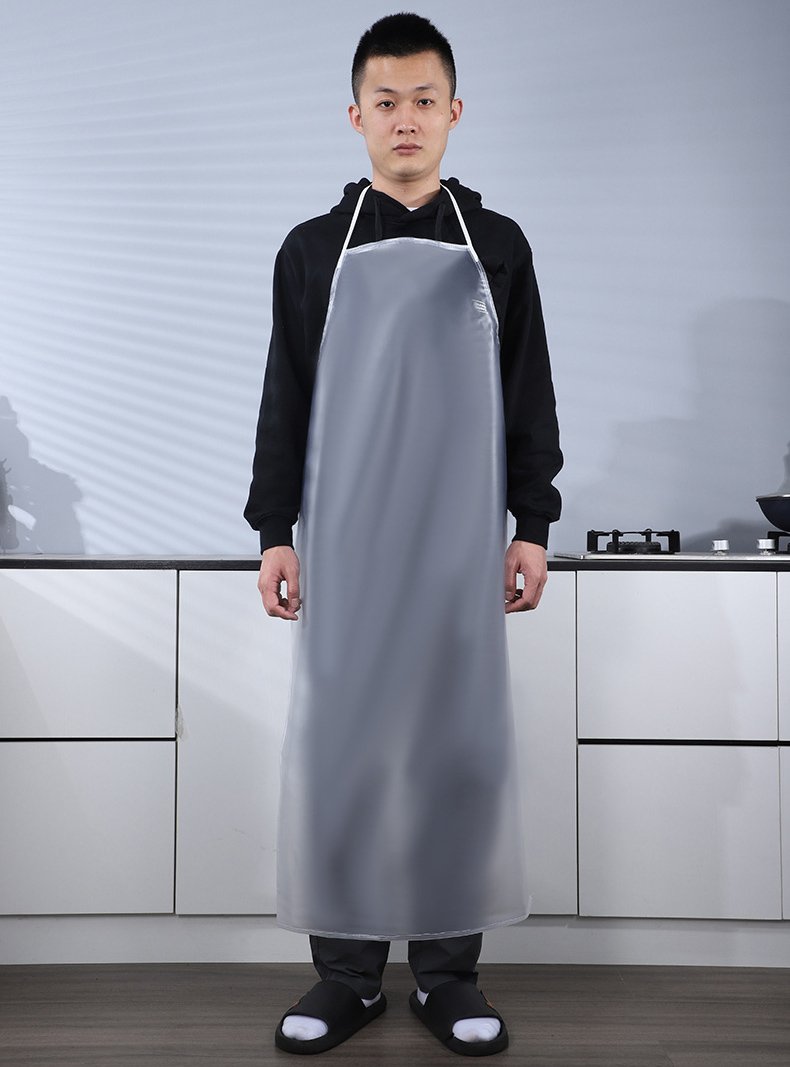 Thickened TPU apron transparent soft leather men and women's same style aquatic seafood food factory oil-proof work clothes apron - Image 9