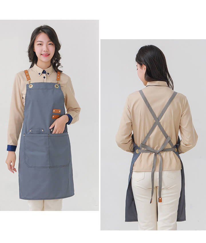 Milk tea shop catering waterproof apron baking men's work clothes fashion manicurist canvas apron - Image 12