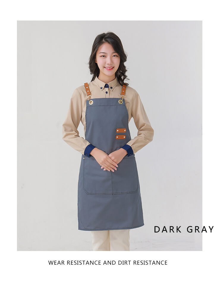 Milk tea shop catering waterproof apron baking men's work clothes fashion manicurist canvas apron - Image 13