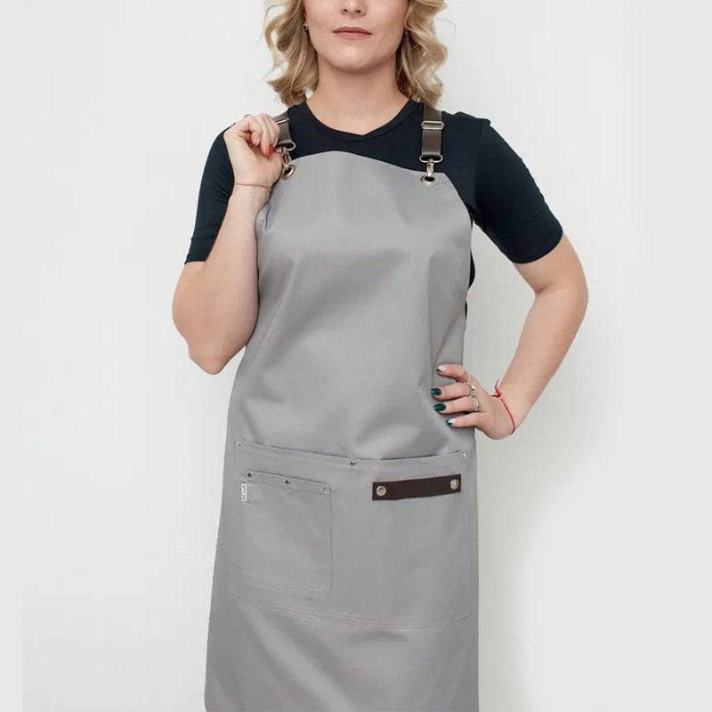 Canvas apron with printed words for catering, milk tea shop, flower shop, coffee, ironing and dyeing, waterproof work clothes - Image 10