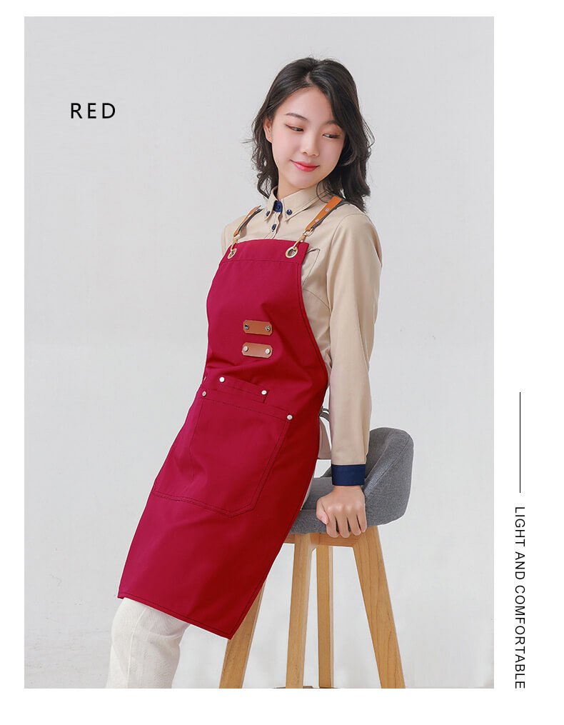 Milk tea shop catering waterproof apron baking men's work clothes fashion manicurist canvas apron - Image 14