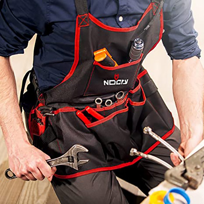 Multifunctional pocket tool apron barbecue outdoor BBQ mechanic woodworking gardening apron wholesale custom logo - Image 17