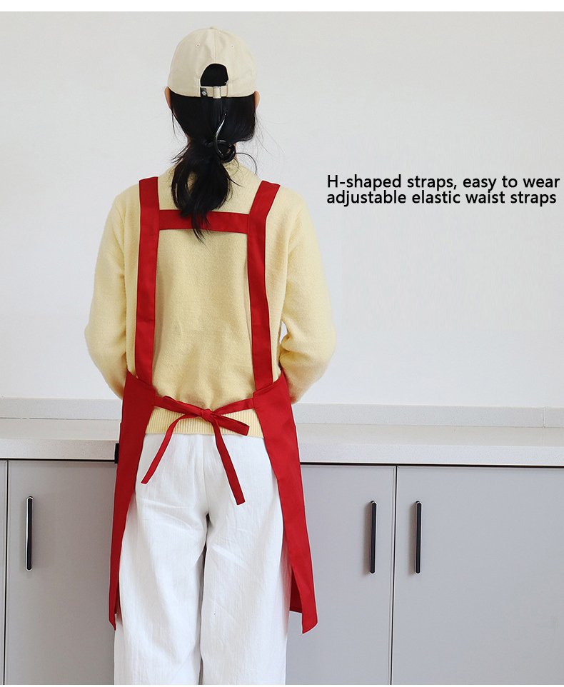 Kitchen apron catering baking men's and women's aprons cute home coveralls bib printing work clothes - Image 11