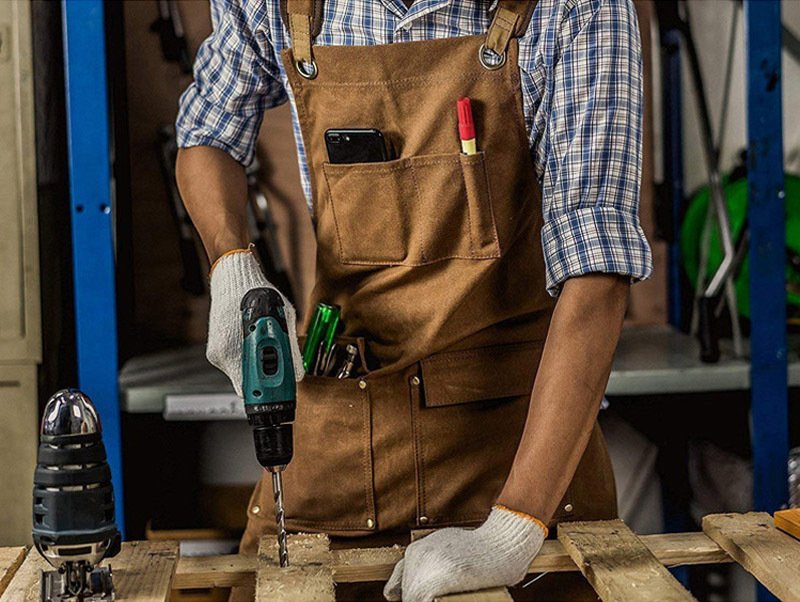Thick canvas apron, work apron