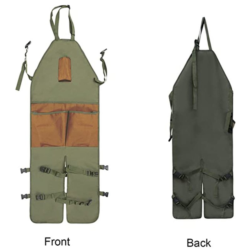 Direct supply of Oxford cloth aprons for gardening and horticulture, garden pruning, multi-pocket color matching, extended leggings aprons wholesale