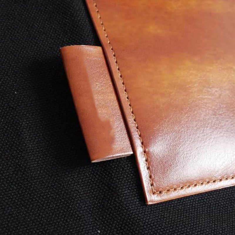 High-end custom-made hot-selling fashion haircut adjustable halter neck thick canvas men's PU work apron - Image 8