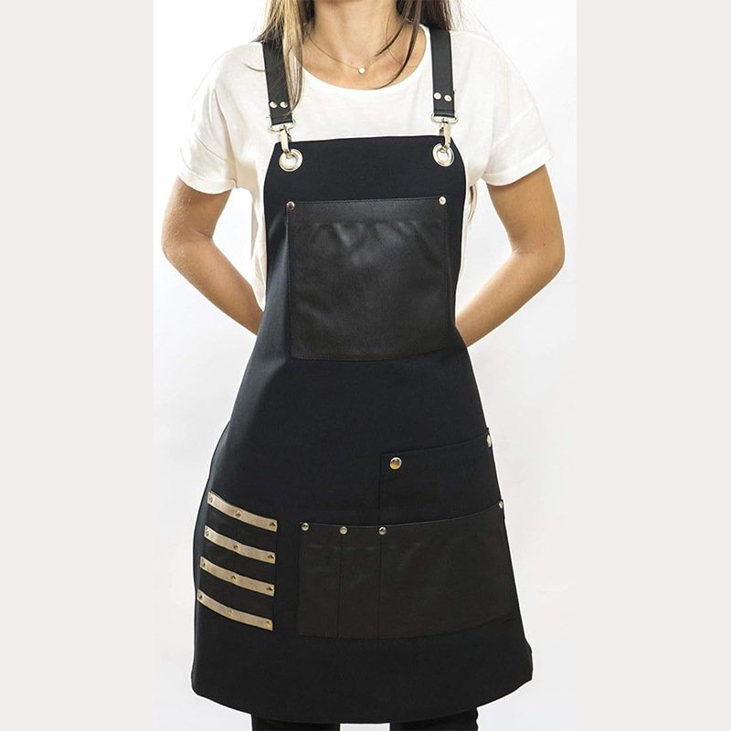 Multifunctional canvas apron for carpenters and electricians, barbecue chefs and barbers with custom logos - Image 19