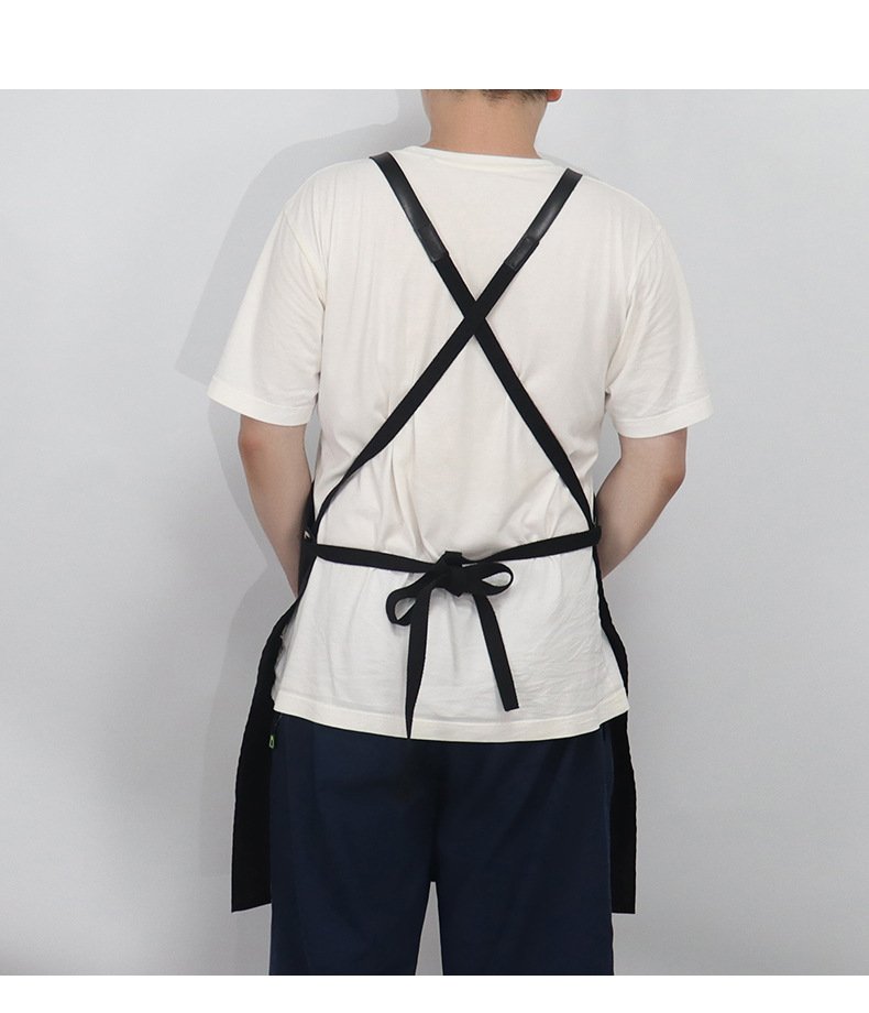 Fashion barber shop hair oil suspenders apron perm and dyeing technician beautician printed men's Amazon sleeveless work clothes - Image 4