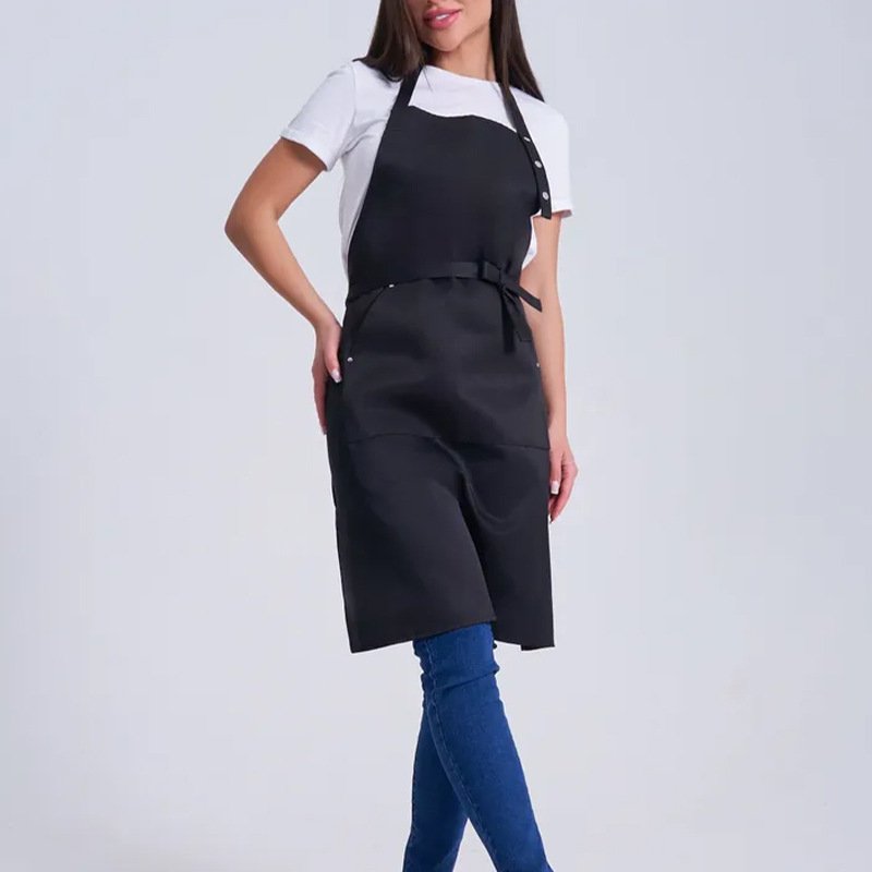 Fashion apron cafe male waiter home female apron chef halter neck work clothes apron - Image 3