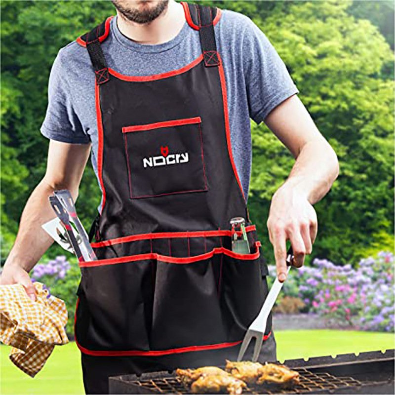 Multifunctional pocket tool apron barbecue outdoor BBQ mechanic woodworking gardening apron wholesale custom logo - Image 2