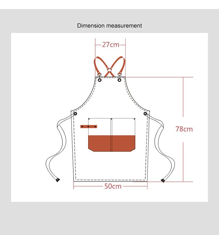 Barber shop denim apron custom LOGO printing hairstyle hairdresser painting art student fashion canvas work clothes - Image 2