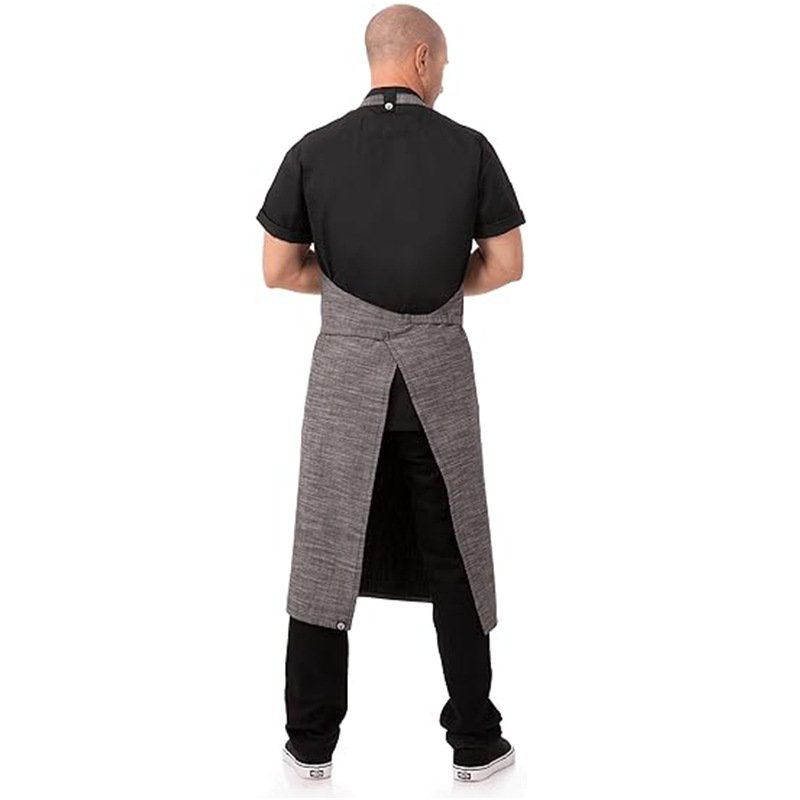 New cotton and linen apron anti-fouling overalls for men gardening baking hairdresser kitchen work clothes wholesale - Image 3