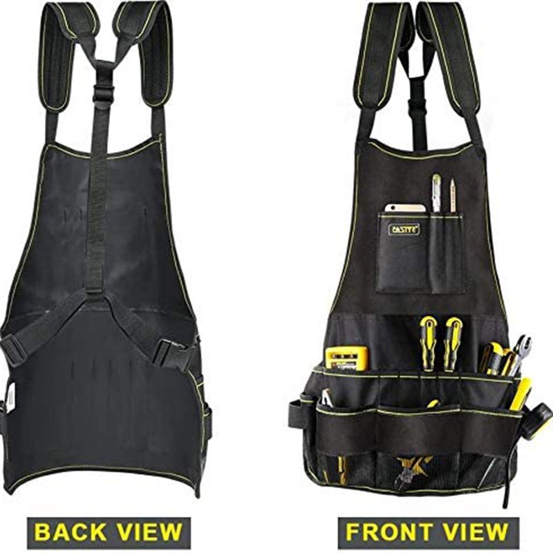Multifunctional pocket tool apron barbecue outdoor BBQ mechanic woodworking gardening apron wholesale custom logo - Image 4