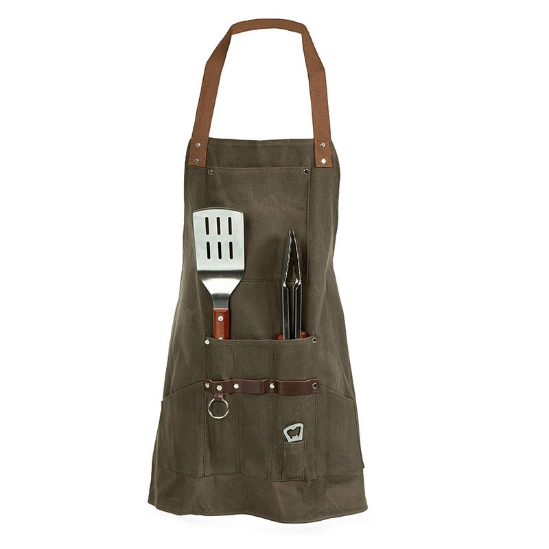 Outdoor direct sales canvas apron multi-pocket tool apron garden thickened canvas tool apron - Image 2