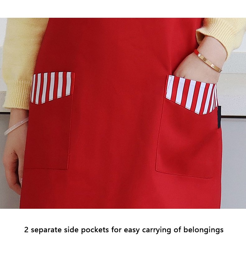 Kitchen apron catering baking men's and women's aprons cute home coveralls bib printing work clothes - Image 7