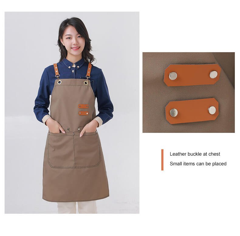 Milk tea shop catering waterproof apron baking men's work clothes fashion manicurist canvas apron - Image 3