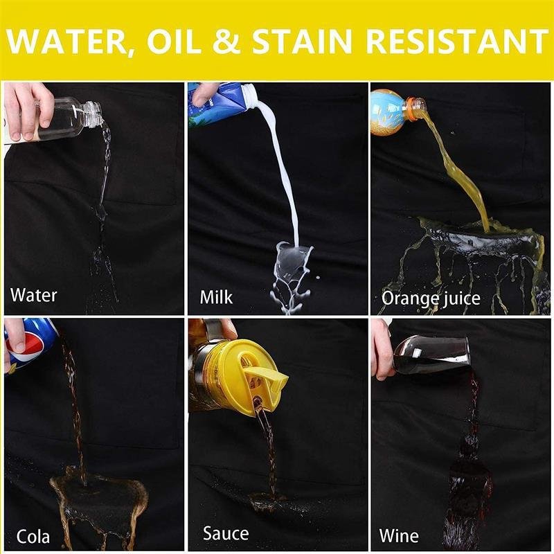 Manufacturers wholesale canvas waterproof halter neck apron modern simple cafe bakery printed LOGO work clothes - Image 2