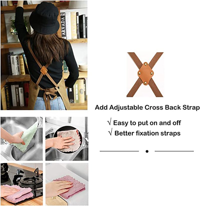 Thickened canvas apron modern simple DIY milk tea coffee shop barber work clothes apron factory wholesale - Image 5