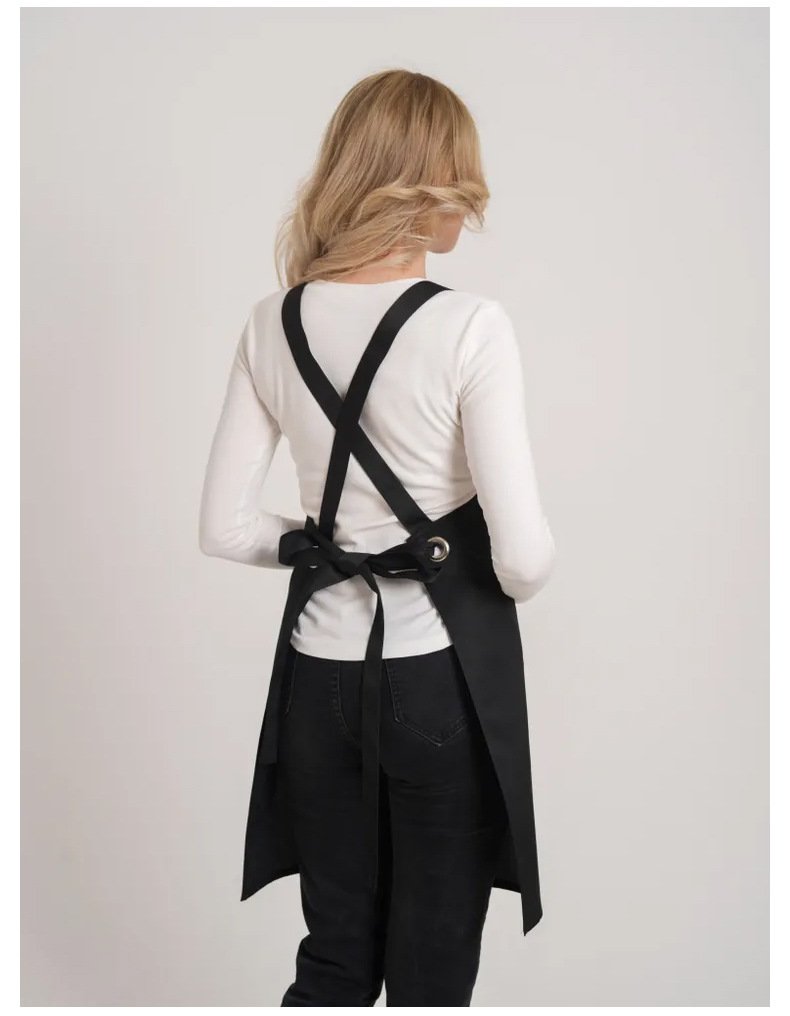Simple anti-fouling strappy apron manufacturers processing advertising logo kitchen couple fashion wholesale - Image 5