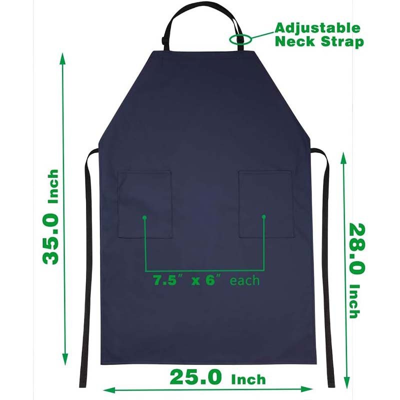 Waterproof and oil-proof halter apron for restaurants, cafes, seafood stores, maternal and child stores, work clothes with printed logo - Image 3