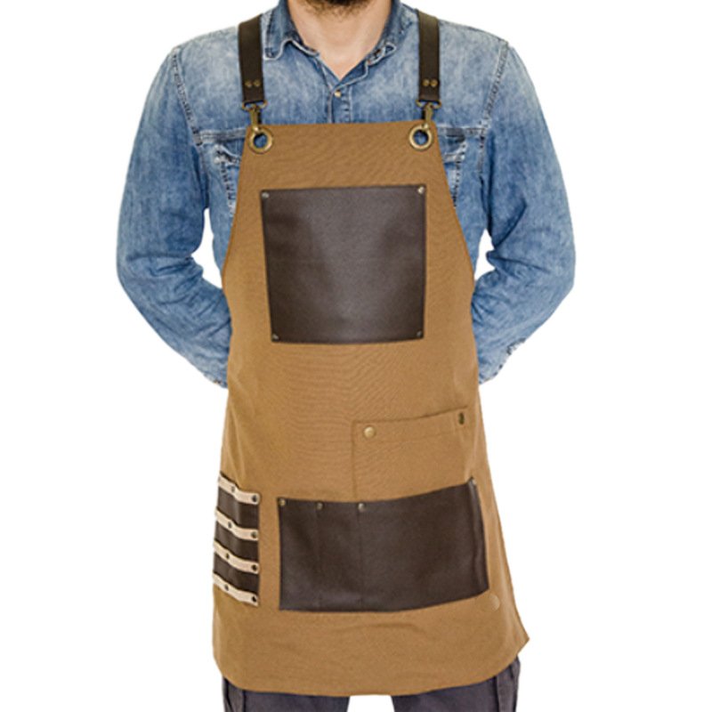 Multifunctional canvas apron for carpenters and electricians, barbecue chefs and barbers with custom logos - Image 6