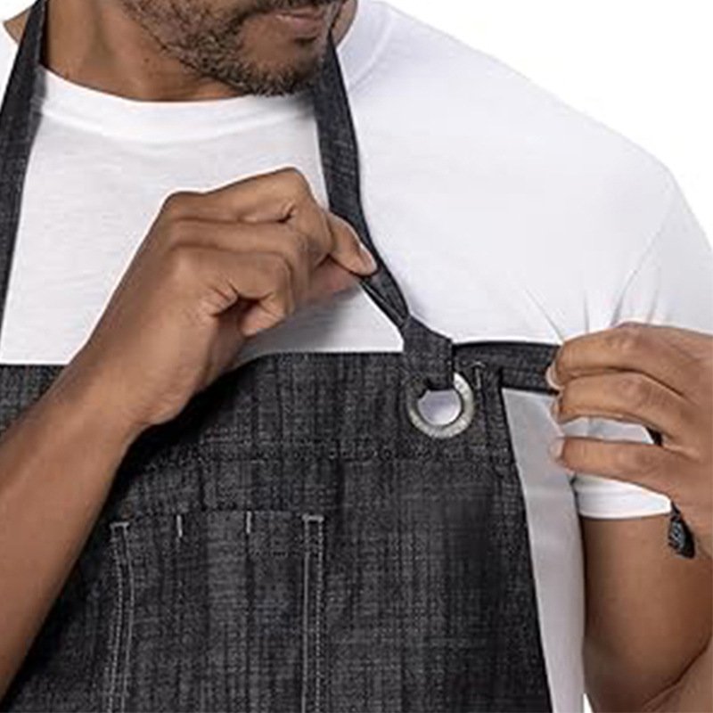 New cotton and linen apron anti-fouling overalls for men gardening baking hairdresser kitchen work clothes wholesale - Image 7