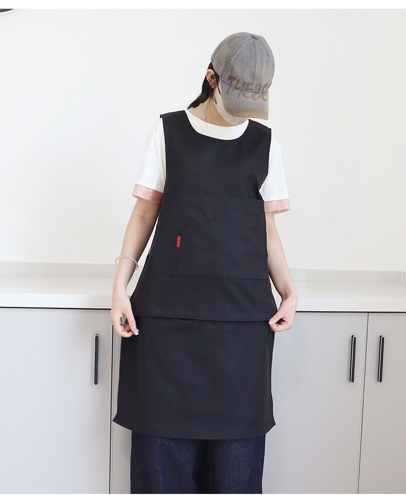 Female florist apron art new waterproof cooking kitchen coveralls men's detachable work clothes apron - Image 8