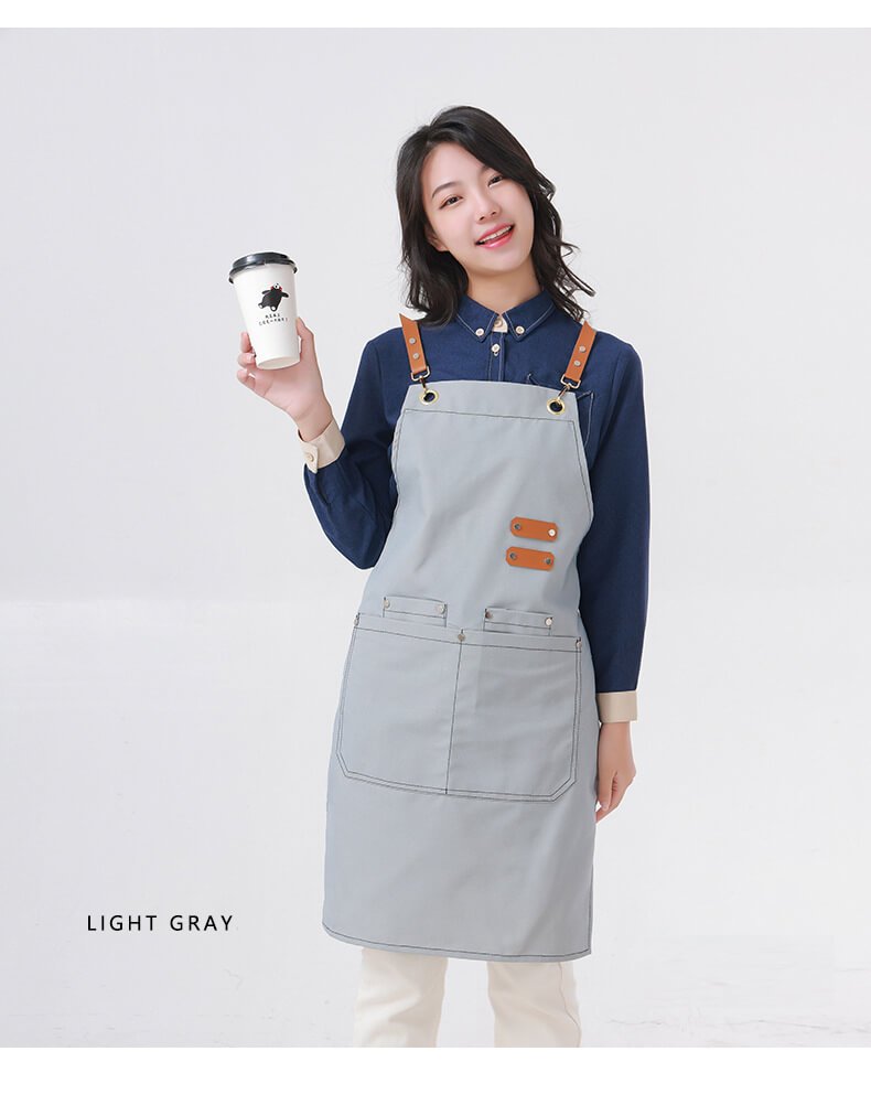 Milk tea shop catering waterproof apron baking men's work clothes fashion manicurist canvas apron - Image 6