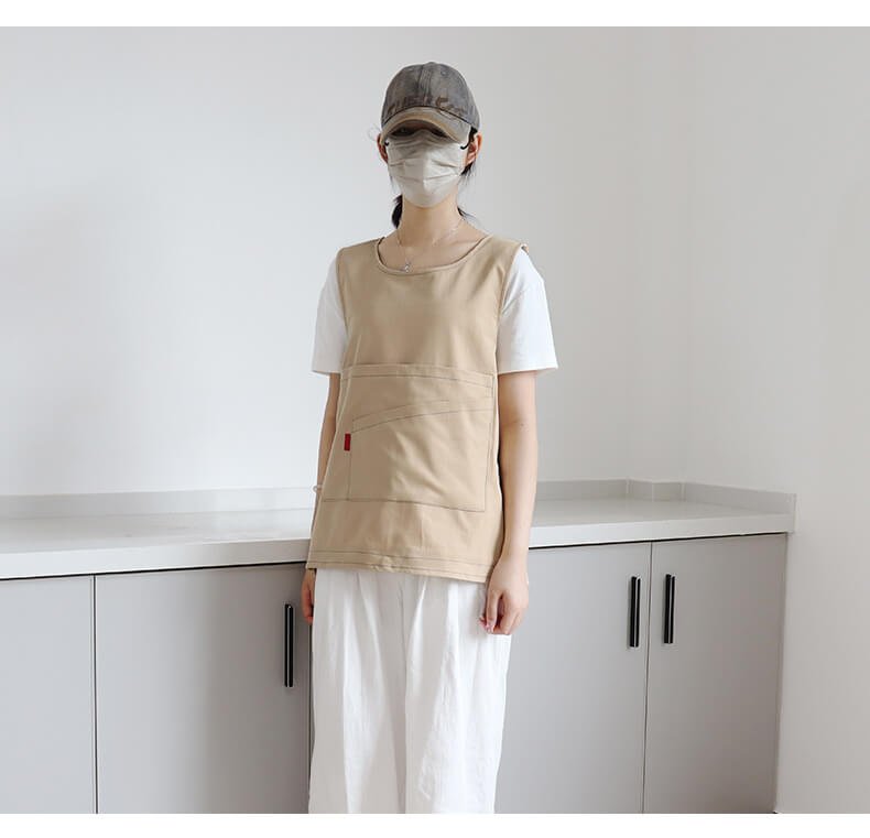 Female florist apron art new waterproof cooking kitchen coveralls men's detachable work clothes apron - Image 12