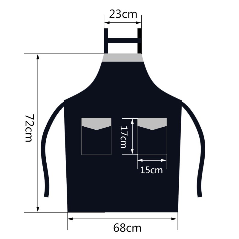 Kitchen apron catering baking men's and women's aprons cute home coveralls bib printing work clothes - Image 9