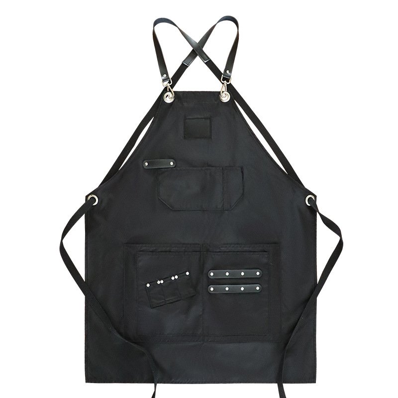 Fashion barber shop hair oil suspenders apron perm and dyeing technician beautician printed men's Amazon sleeveless work clothes - Image 7