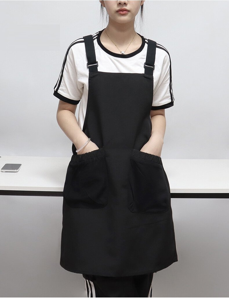 Milk tea dessert shop kitchen catering dedicated nail art light workwear coat men and women customized logo haircut home apron - Image 16