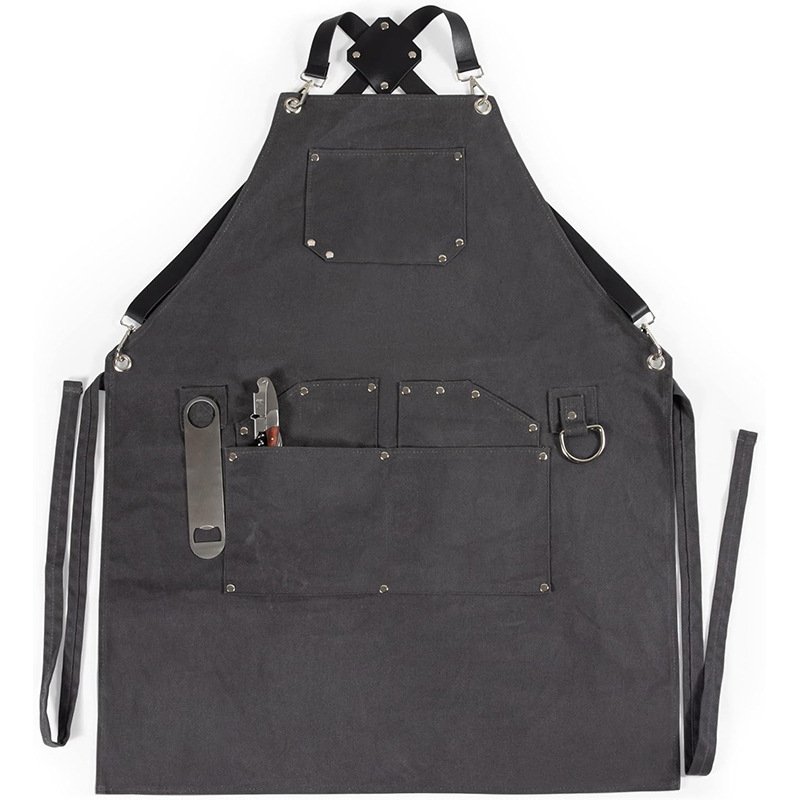 Thickened canvas apron with custom logo for carpenter, gardener, baker, kitchen and household apron wholesale - Image 9