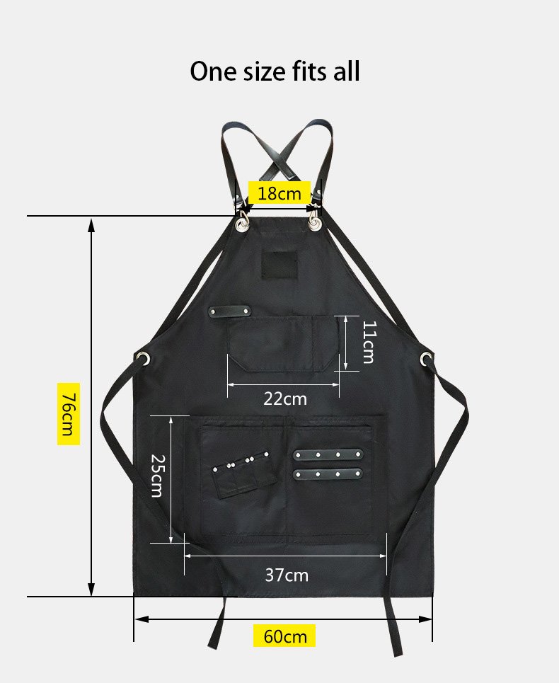 Fashion barber shop hair oil suspenders apron perm and dyeing technician beautician printed men's Amazon sleeveless work clothes - Image 8