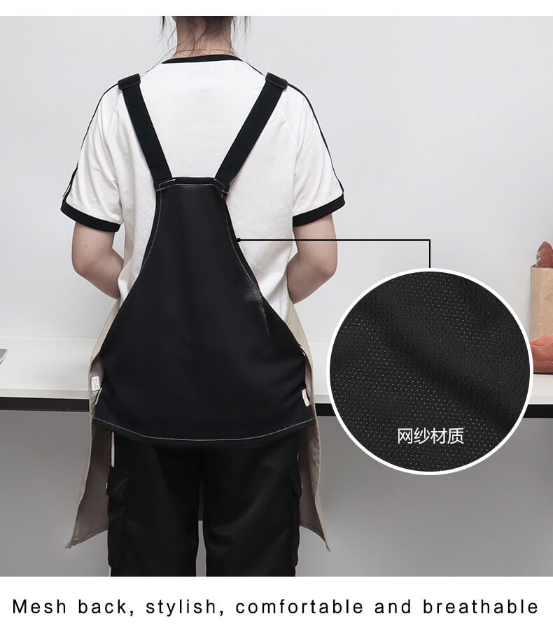 Milk tea dessert shop kitchen catering dedicated nail art light workwear coat men and women customized logo haircut home apron - Image 19